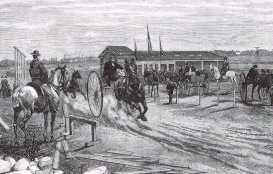 Tegning af K. Reistrup Hansen, september 1885, ved starten på Lyngbyvejen.