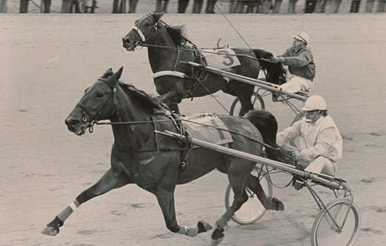 Aksel Laursen nåede i alt at vinde otte løb med Napalm. Her ses parret ved sejren i Harrison Dillon-løb 1975, hvor Mobil med Henrik Mylner blev henvist til andenpladsen. (Foto: Burt Seeger)